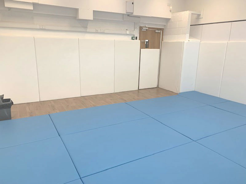 upholstered pads for school ‘safe room’