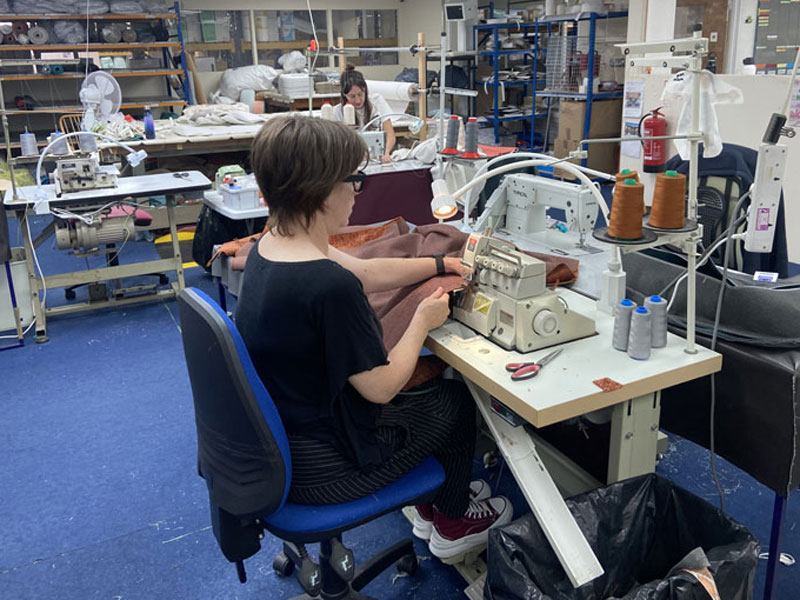 One of our sewing areas within of our 22,000 sq. ft. factory premises