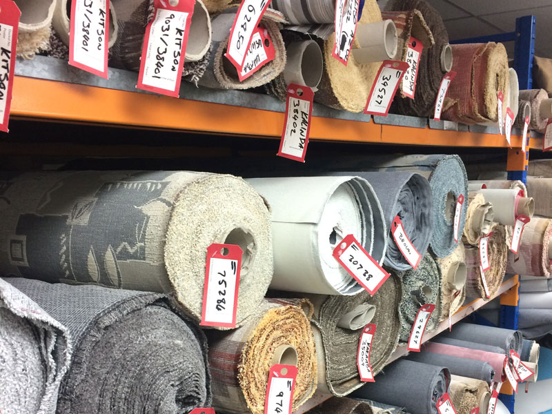 large stocks of fabrics